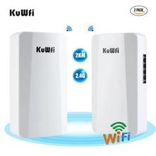 KuWFi Outdoor Wifi Router Wireless Bridge 2.4G AP 1KM Long Range 300Mbps Wireless CPE Router with 1*10/00M LAN Port  1PC/2PCS