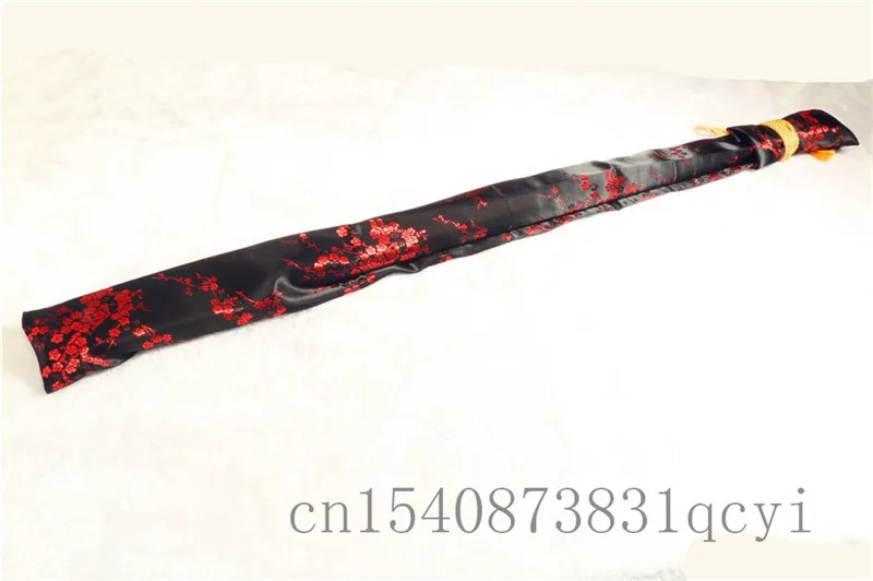 Черная шелковая сумка 134 см с цветком сливы для защиты японского самурайского