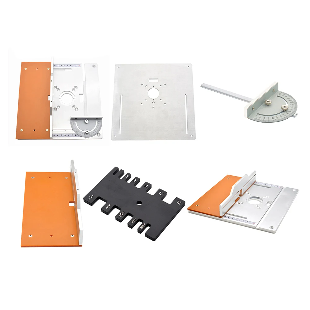 

Multifunctional Router Table Insert Plate Bakelite Chamfering Aluminium Panel Trimming Electric Wood Milling Board Set Workbench