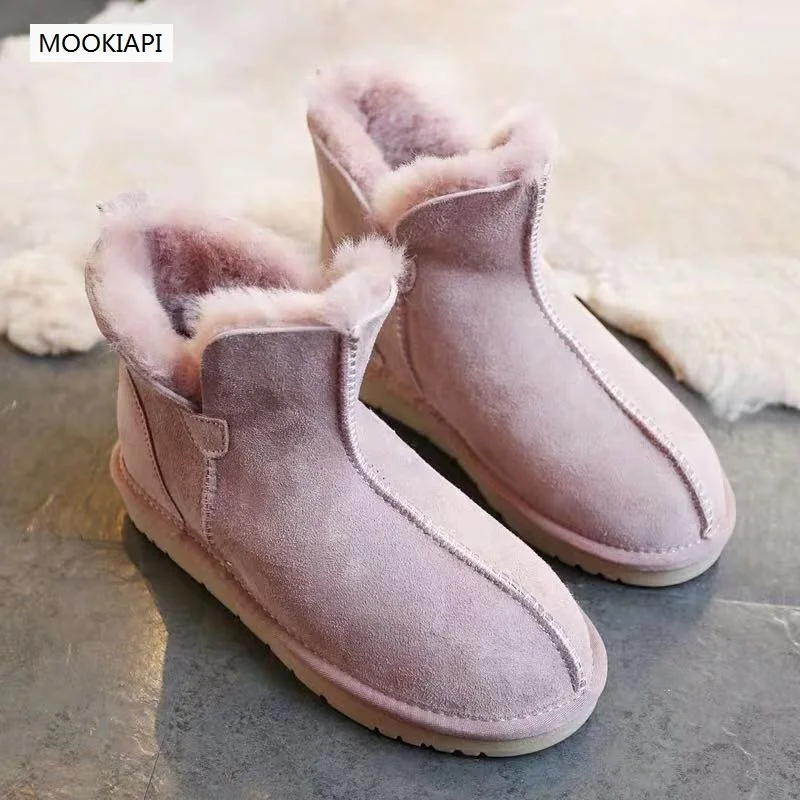 Australia's top quality women's snow boots in 2019 real sheepskin 100% natural wool new shoes six colors | Обувь