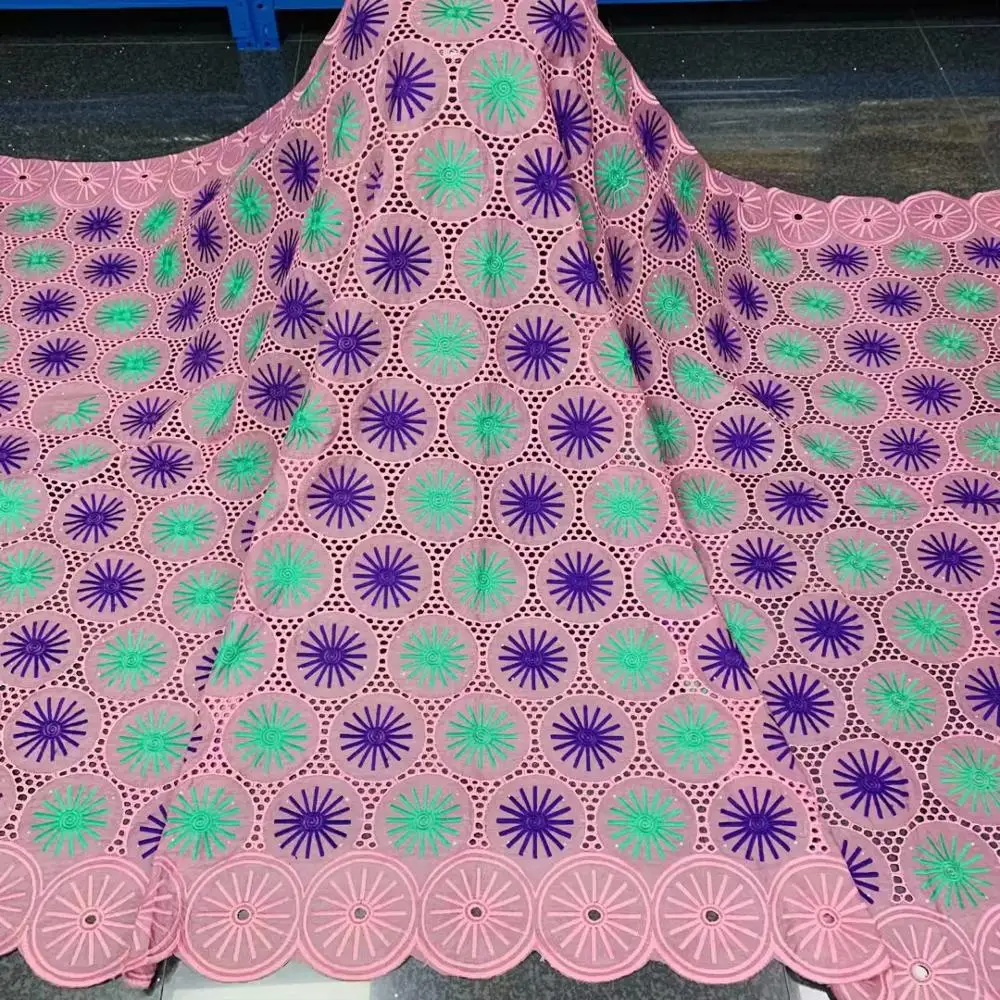 Африканская кружевная ткань с вышивкой швейцарская вуаль хлопок 2020 для Гамбии