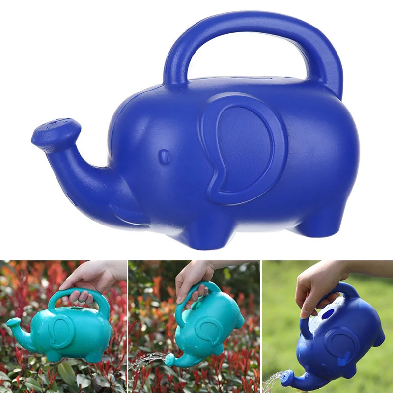 

Elephant Watering Can 2 Quarts Blue/Green Novelty Indoor Watering Can Handheld Elephant Watering Can Pot Home Garden THJ