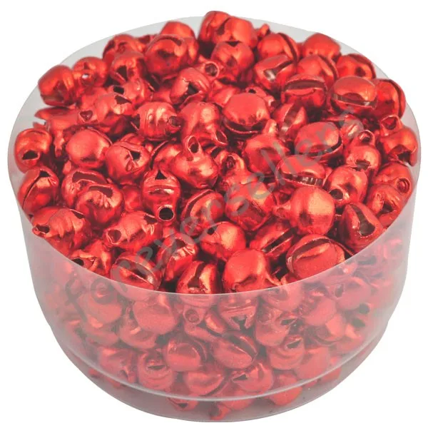 Продажа 100 шт 6*8 мм Оптовая подвеска с бубенчиками рождественские Jingle красочные