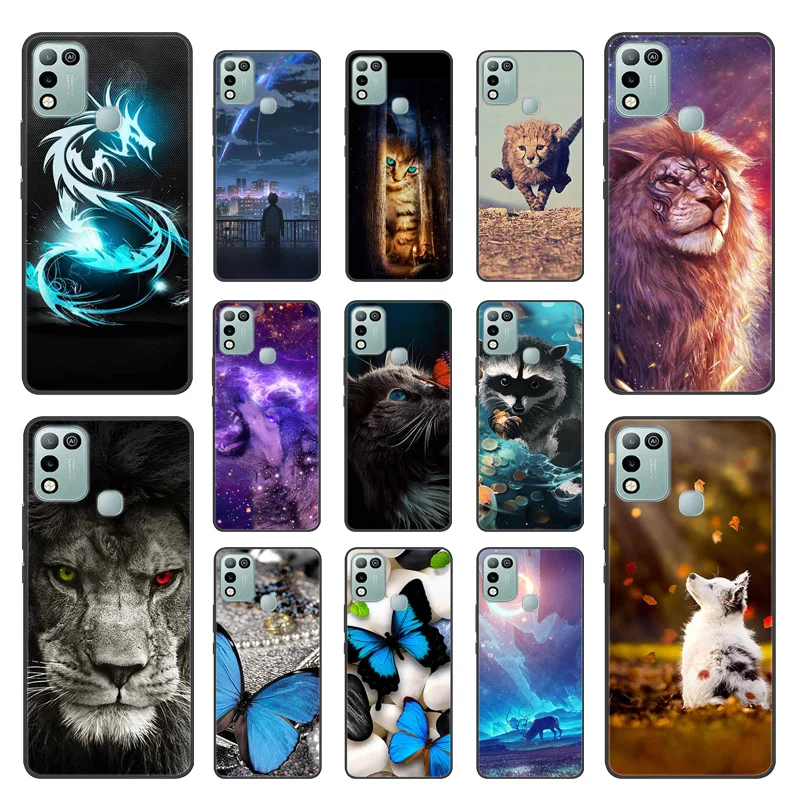 for infinix hot 11 play case fashion cool printing soft tpu phone cover for infinix hot 10 play cases fundas coque hot10 play free global shipping