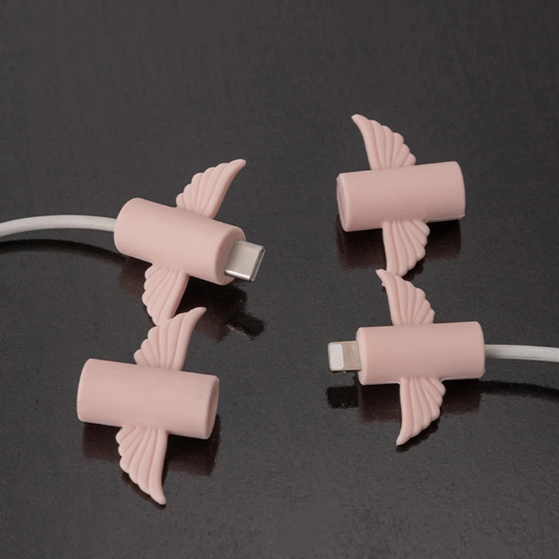 

2 шт./компл. милый Органайзер с микро-Usb типа C с мультяшным ангелом
