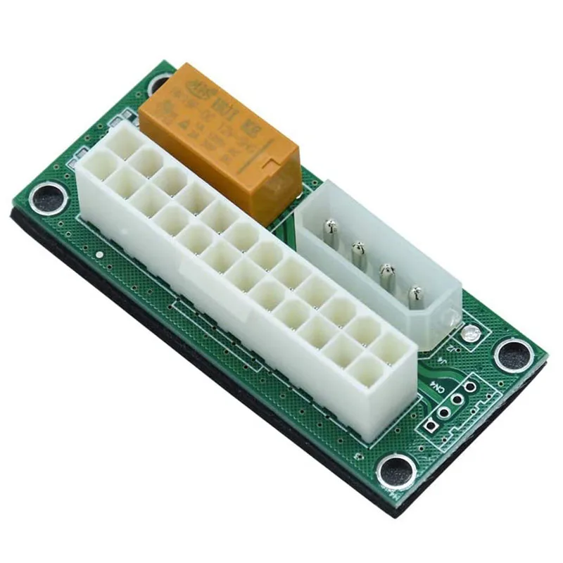 

2 Pack Dual PSU Multiple Power Supply Adapter,Add2Psu ATX 24 Pin to Molex 4Pin Connector for BTC Miner