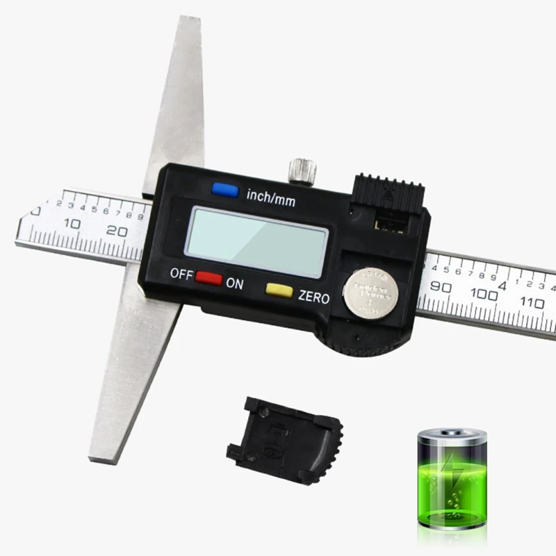 

F3MA Depth Caliper Stainless Steel Large LCD Screen 6 Inch/150mm Conversion Electronic Vernier Caliper Gauge Measuring Tool