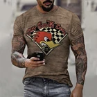 Футболка мужская, дышащая, с 3D-принтом в виде птиц, большого размера, для лета, XXS-4XL