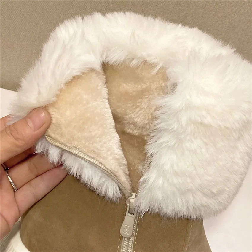 

Winter Warm Women Mid Calf Boots Shoes Woman Short Snow Boots botas femininas botte femme Small Plus Size 30 - 46