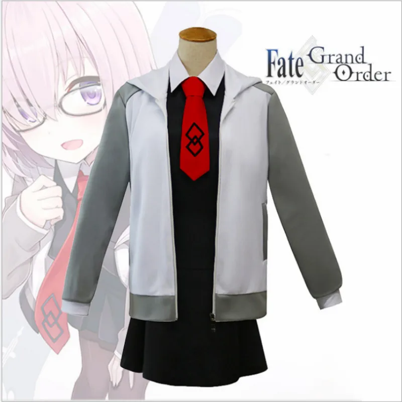 Японская аниме игра Fate/Grand Order Mash Kyrielight парики Черный Белый школьная форма косплей