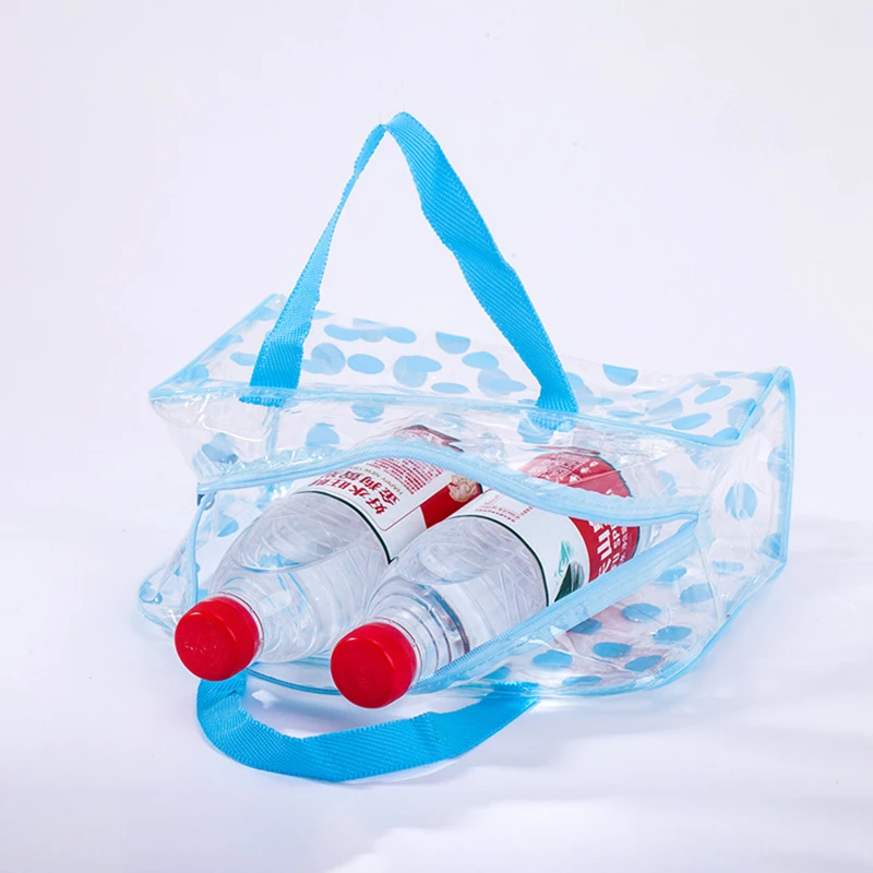 Пластиковая косметичка в горошек Повседневная Прозрачная женская сумка для