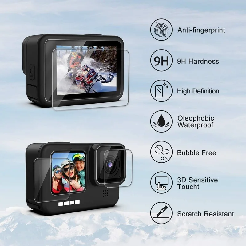 Набор аксессуаров для спортивной камеры GoPro Hero 9 силиконовый чехол Защитный 6 шт.