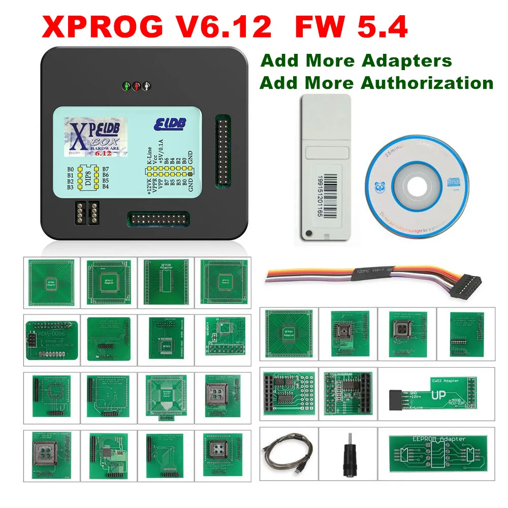 Инструмент для настройки микросхем XPROG 6 26 XPELDB V6.17 V6.12 V5.86 V5.74 ECU с USB ключом больше