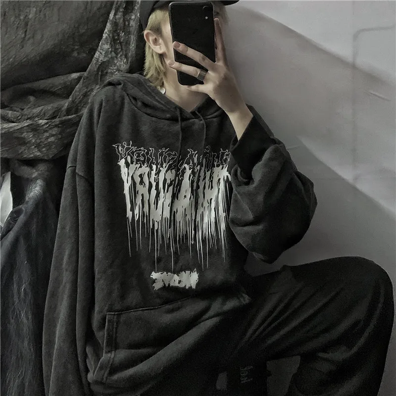 Свитшот женский/мужской большого размера с капюшоном Осенний | Женская одежда