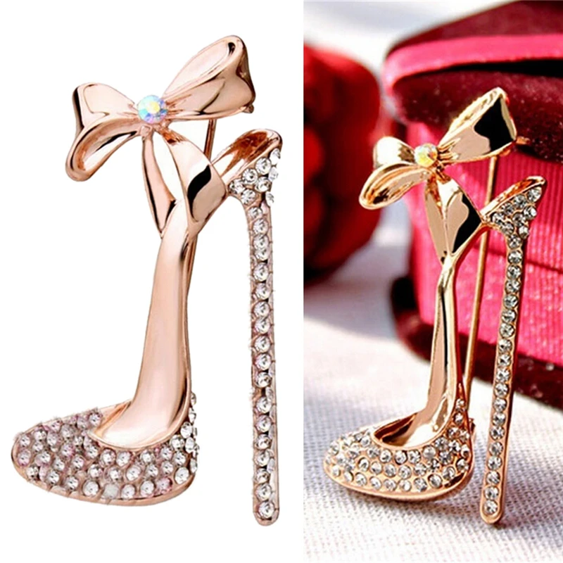 1 шт. обувная брошь на высоком каблуке Потрясающие Кристаллы Стразы ювелирные