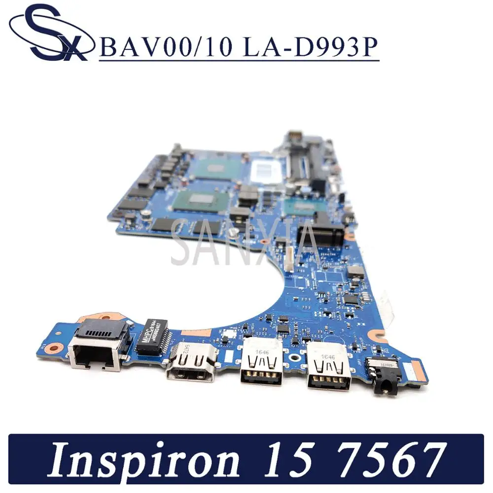 KEFU BAV00/10 LA-D993P материнская плата для ноутбука Dell Inspiron 15 игровая 7567 мастер