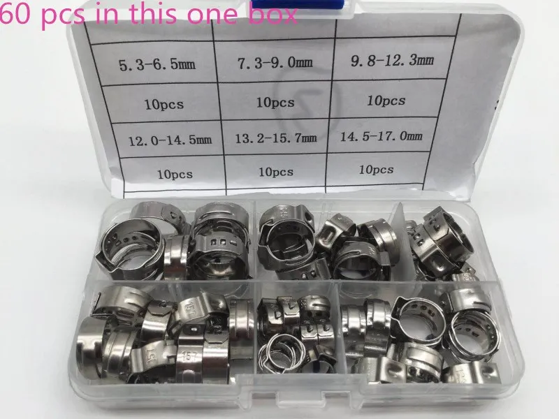 Бесплатная доставка хомут для труб Высокое качество 60 шт Нержавеющая сталь 304