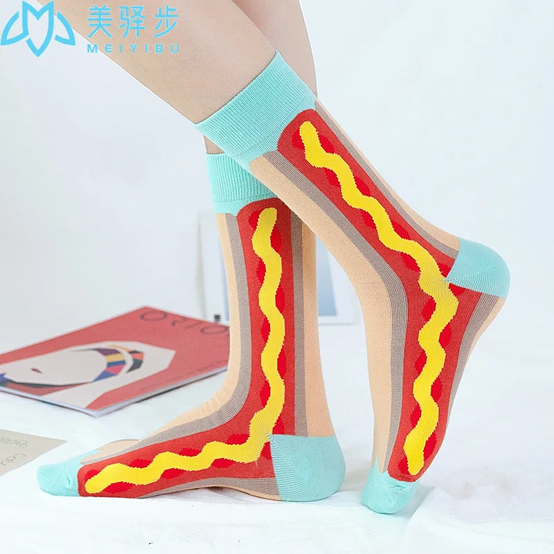 8 Pairs Per Set Fashion Socks Women's European and American New Style for Autumn and Winter Casual Cartoon Cotton Socks