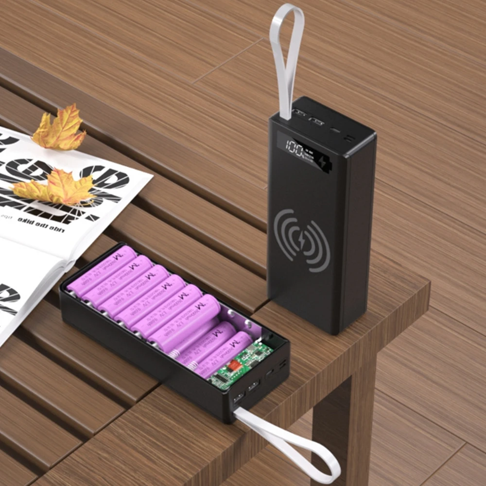 Съемный ЖК-дисплей чехол для аккумулятора 16x18650 внешний корпус внешнего без 5 Вт