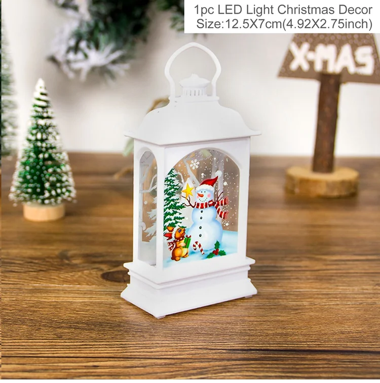 led light style 10 QIFU Рождественские украшения Рождественские рождественские украшения для дома Navidad Noel орнамент с рождественской елкой Декор год - Цвет: led light style 10