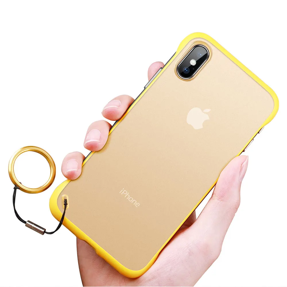 Бескаркасный Прозрачный матовый жесткий чехол для телефона iPhone 11 Pro X XS Max XR 7 6 6S 8