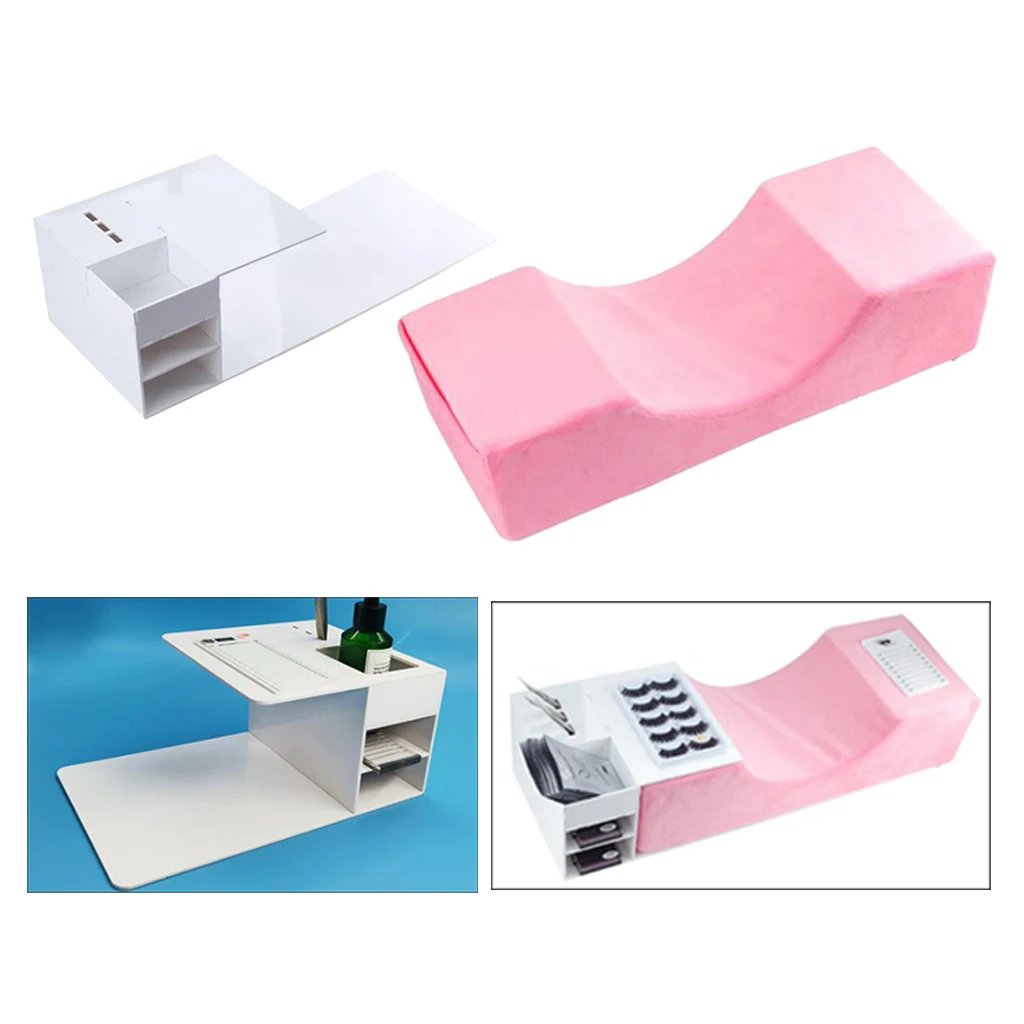 

Semi Permanent Make up Eyelash Extension Pillow for Salon Home w/Shelf Kit