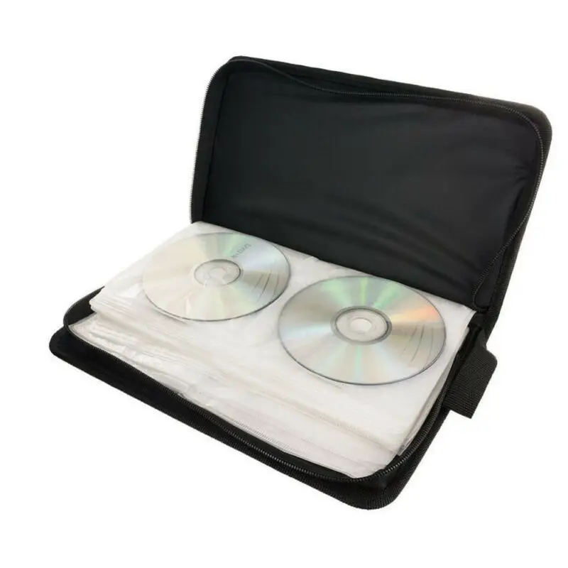 CD DVD Blu-Ray дисковые Чехлы держатель сумка кошелек для хранения кольцо папка 80 рукав