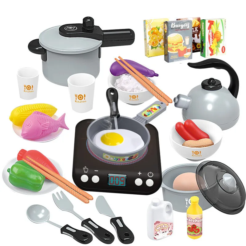 

Children Mini Kitchen Toys Cookware Pot Pan Kids Pretend Play Toy Cook Simulation Kitchen Utensils Toys For Children
