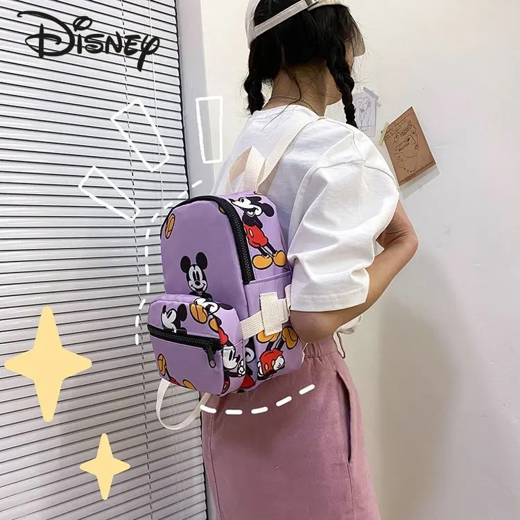 

2021 Disney Summer New Mickey Kids Schoolbag Children's Disassembled Waist Bag Fashion Cute Mini Zipper Cartoon Ladies Backpack