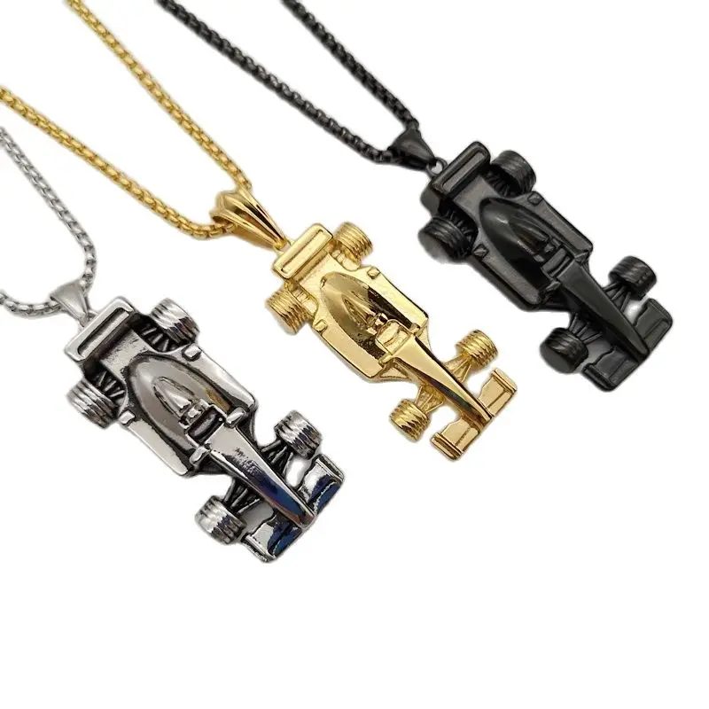 Ожерелье с подвеской в виде гоночного автомобиля F1 из нержавеющей стали 316L |