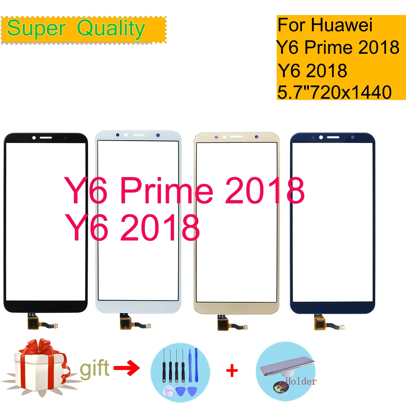 Сенсорный экран для huawei Y6 PRIME ATU-L31 сенсорный экран Y6 Сенсорная панель дигитайзер Переднее стекло Внешний объектив 5,7"