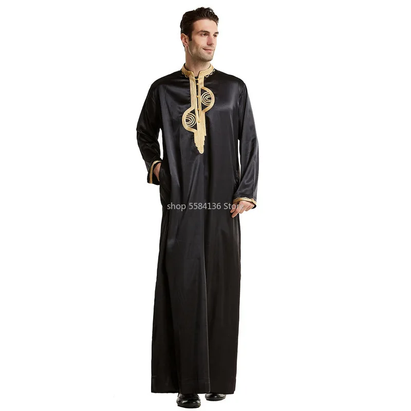 Islamic Clothing Men Muslim Robe Arab Thobe Ramadan Costumes Arabic Pakistan Saudi Arabia Abaya Dubai Full Sleeve Kaftan Jubba