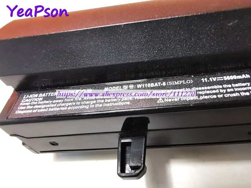 Yeapson 11 1 V 5600 мАч натуральная W110BAT 6 87 W110S 4271 ноутбук Батарея для Clevo W110ER Тетрадь