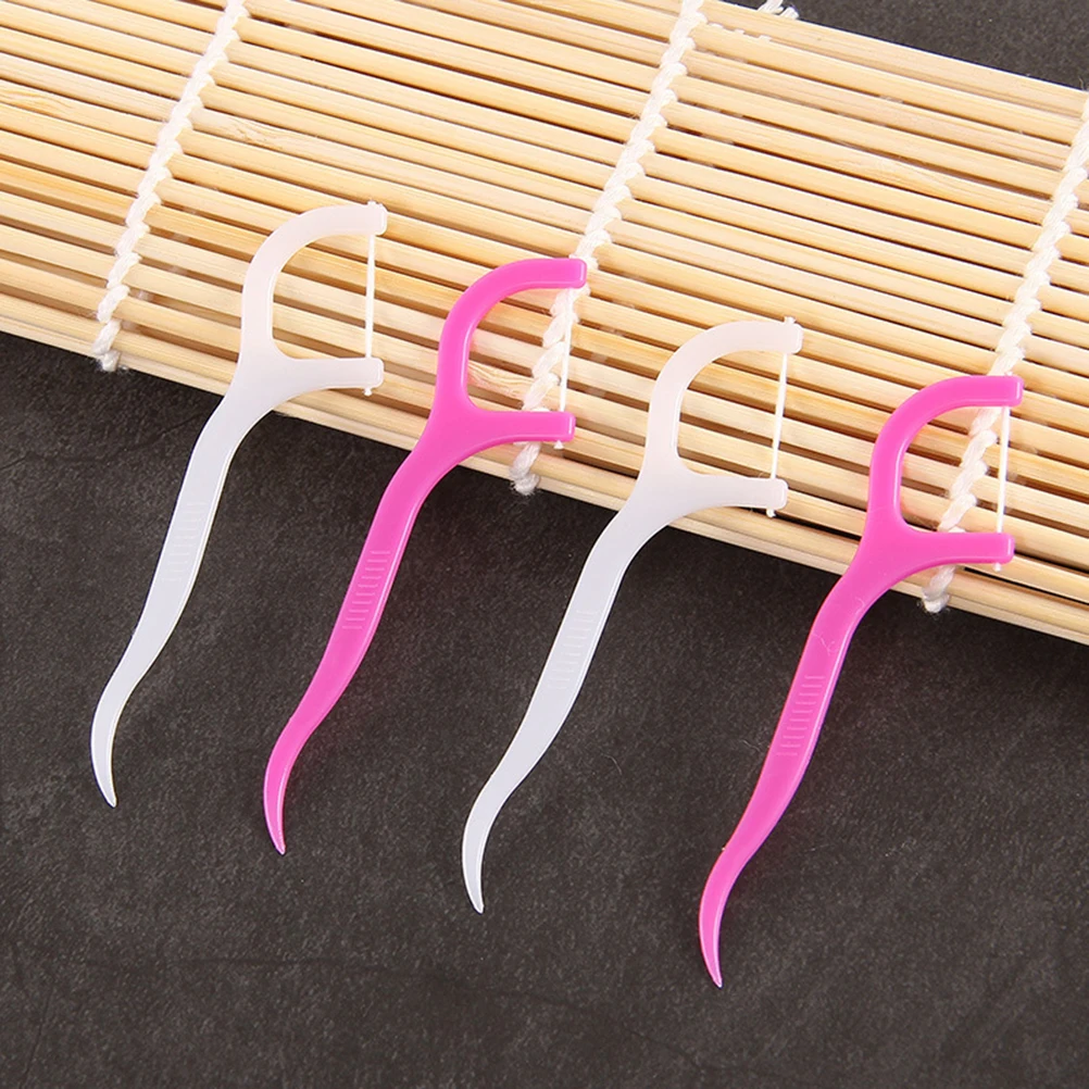 50 шт./лот зубная резинка уход за зубами нить межзубная щетка палочка зубочистки