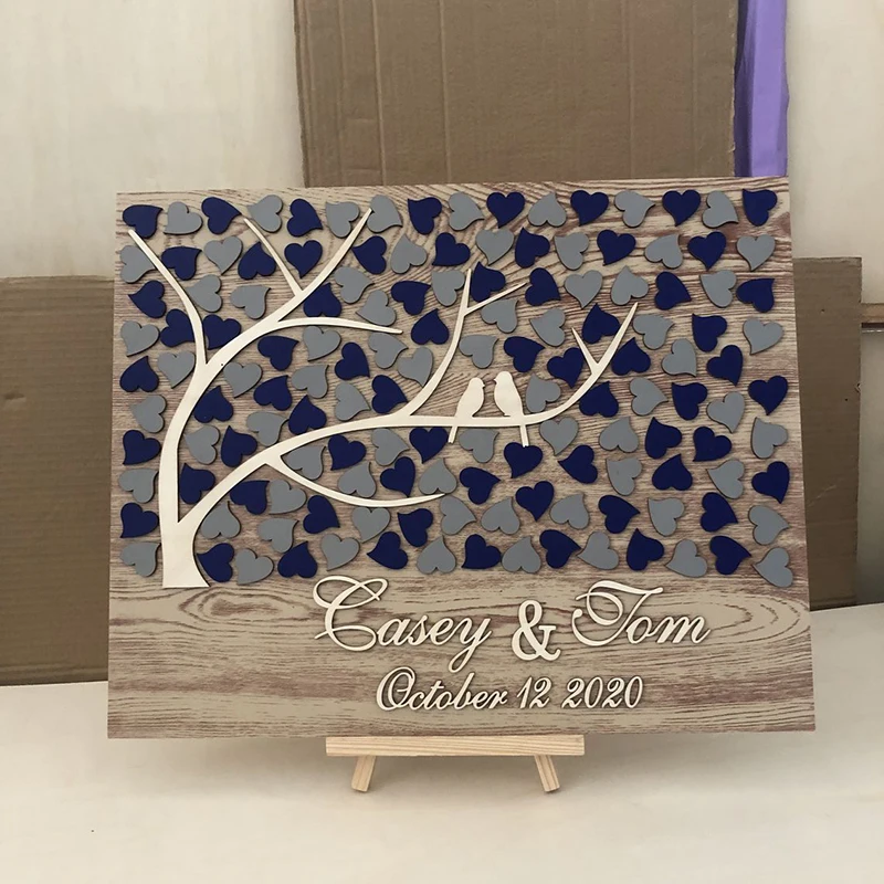 3d книга для гостей свадьбы дерево сердце гостевая жизни знак набор гостевых книг