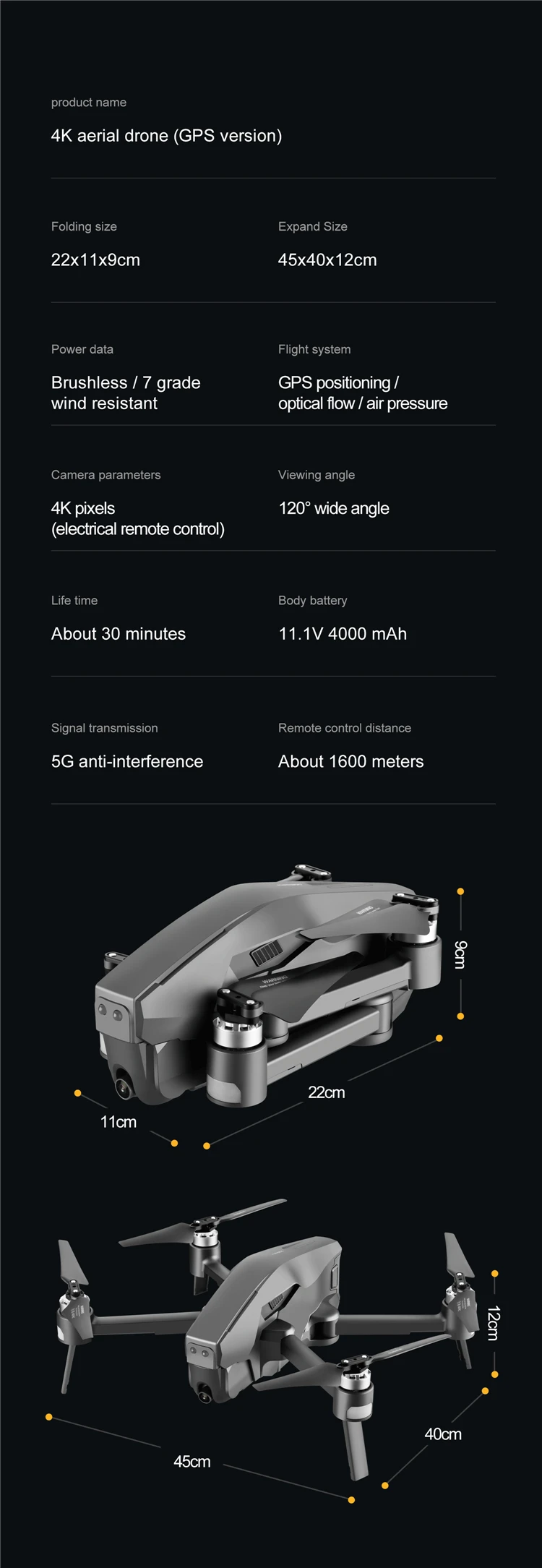 4K Профессиональный Дрон с дистанционным управлением, 5G, Wifi, FPV, долгое время Летающий Квадрокоптер, gps Дроны с камерой HD 1080P VS F11 PRO