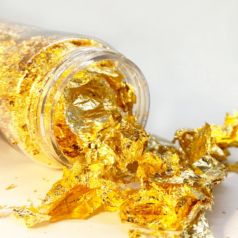 3g съедобный Золотой чешуйчатого льда для выпечки украшения из розового золота