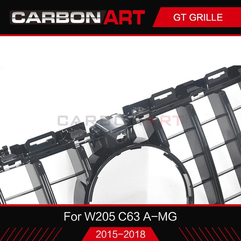 Хромированная передняя решетка гоночная вертикальная сетка для benz w205 c63 ang c63s 2015