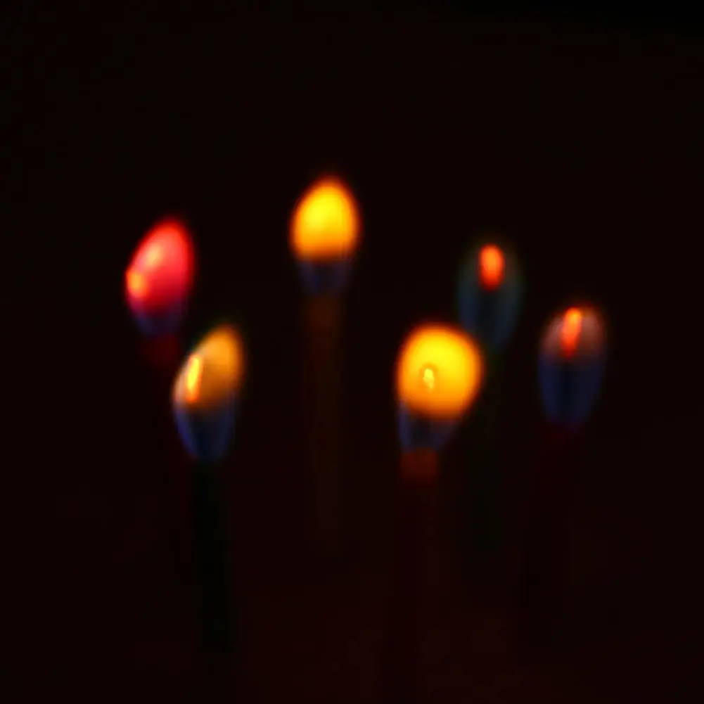 Colored Candle for Happy Birthday Flames Safe Candles Colorful Party Decorations Cake 6Pcs Festivals W/Holders Wedding Dessert