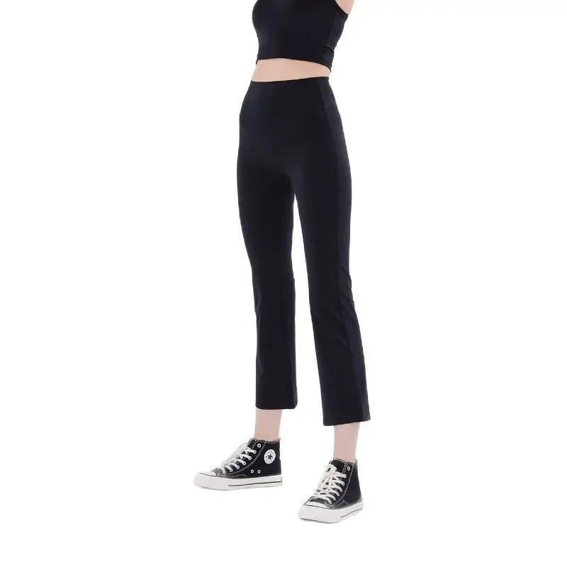 

2021 Spring and Summer New Leisure Loose Wear Yoga Pants Women's High Waist Straight Tube Slim Sports Dance Fitness Pants