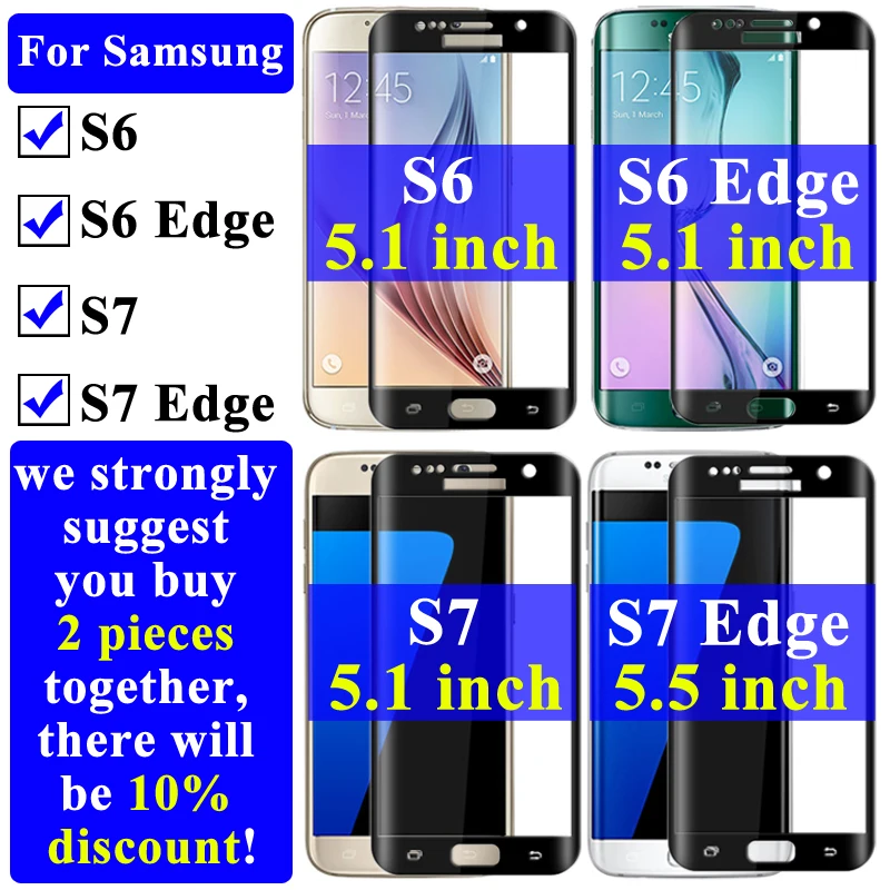 3D Защитное стекло для Samsung Galaxy S7 Edge защита экрана S 7 закаленное защитное S6 Armor Samsyng 6