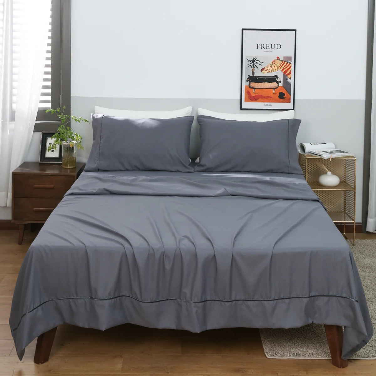 

3/4pc inlay splicing bed line for new year home decor Christmas bedsheet set Elastic fitted sheet Bed cover Bedspread pillowcase