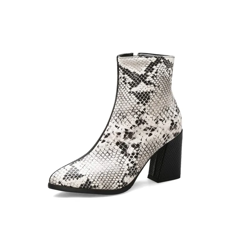 Женские ботильоны на молнии сбоку с леопардовым принтом | Обувь