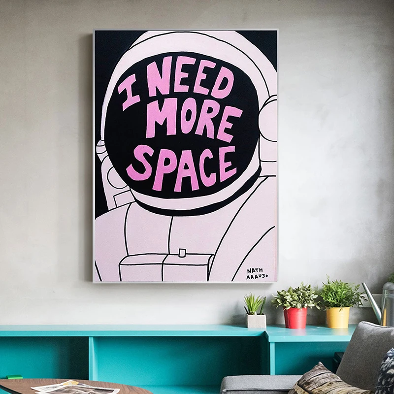 Мне нужно больше космических граффити Современная Художественная Картина на