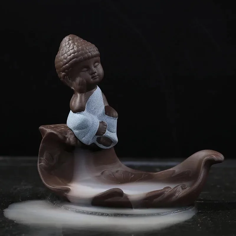 Креативный милый маленький монах благовония горелка с Буддой дымчатый водопад