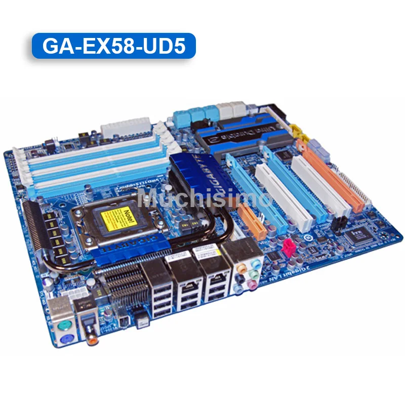 GIGABYTE GA-EX58-UD5 для рабочего стола материнской платы LGA 1366 Core i7 DDR3 24G USB3 SATA3 блок питания ATX 24 ГБ X58 UD5 EX58-UD5 б/у материнская плата