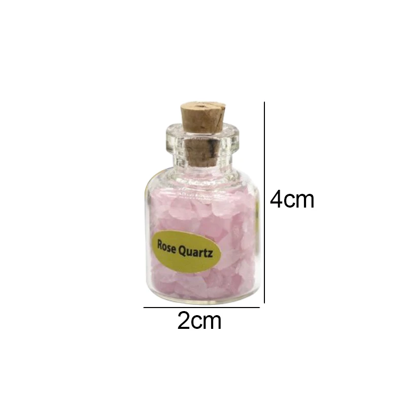 Натуральный кристалл кварца камень гравий Желая бутылка набор мини минеральный