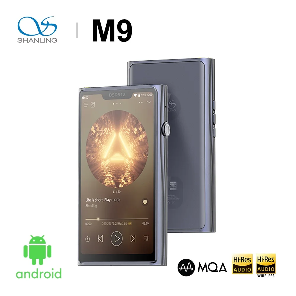 

SHANLING M9 Portable Android MP3 Music Player AMP Dual AK4499EQ DAC Chip PCM768/DSD512 MQA 16X DLNA/Airplay Bluetooth 5.0 LDAC