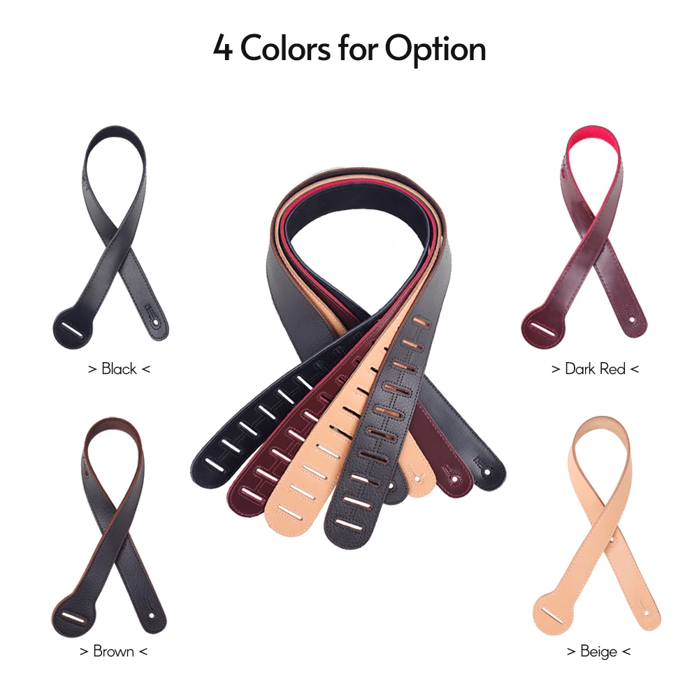 

Adjustable Guitar Strap Leather Shoudler Strap with JointingBelt Universal for Acoustic Electric Guitar Bass Stringed Instrument