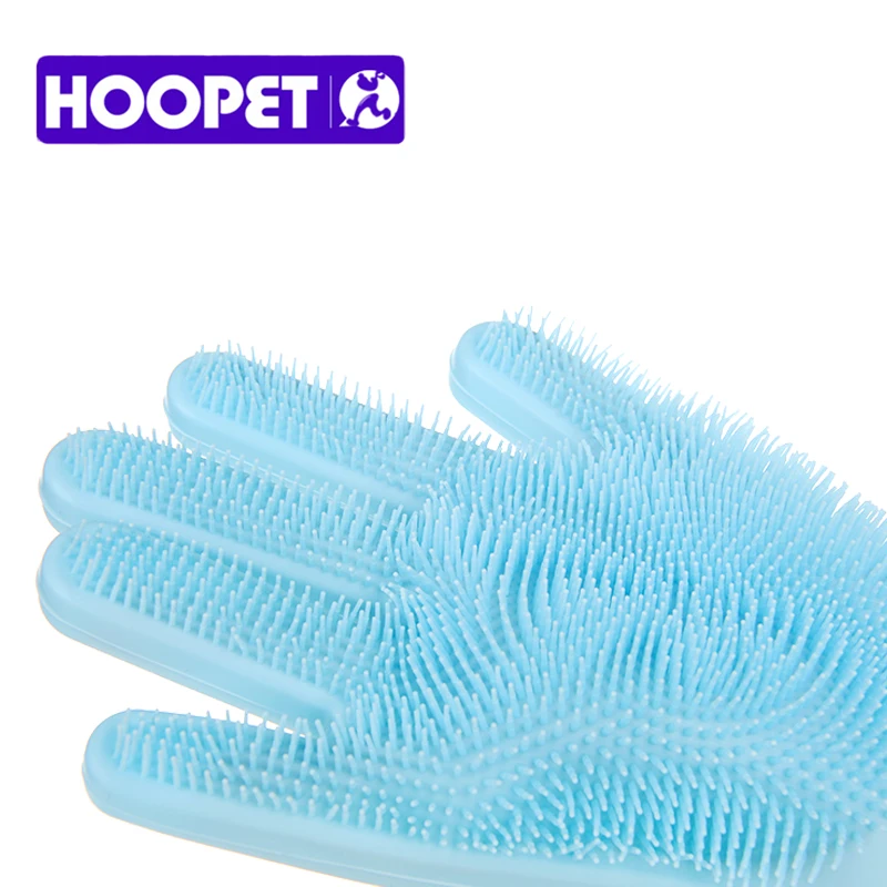 HOOPET щетка для ухода за собаками, перчатка для кошек и ванн, инструмент для удаления волос, массажная перчатка для щенков, расческа для животных с защитой от царапин